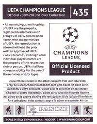 2009-10 Panini UEFA Champions League Stickers #435 Steven Whittaker Back