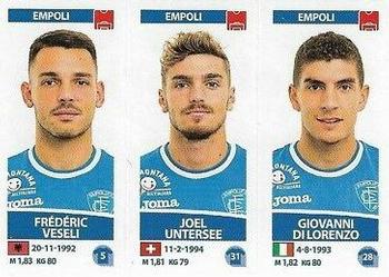 2017-18 Panini Calciatori Stickers #629 Frédéric Veseli / Joel Untersee / Giovanni Di Lorenzo Front