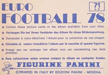 1977-78 Panini Euro Football 78 #71 Kevin Keegan / Gordon Hill Back