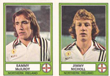 1977-78 Panini Euro Football 78 #193 Sammy McIlroy / Jimmy Nicholl Front