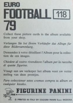 1978-79 Panini Euro Football 79 #118 Willy Van de Kerkhof Back