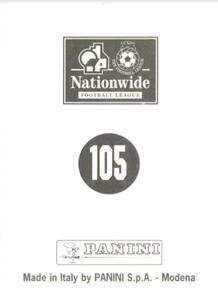 1997 Panini 1st Division  #105 Lee Sinnott Back
