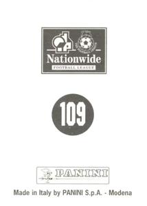 1997 Panini 1st Division  #109 Rob Edwards Back