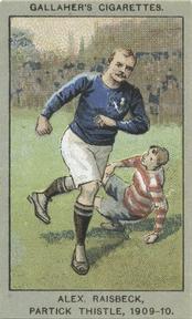 1910 Gallaher Association Football Club Colours #11 Alex Raisbeck Front