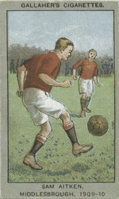 1910 Gallaher Association Football Club Colours #15 Samuel Aitken Front