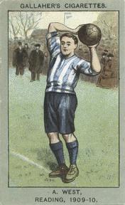 1910 Gallaher Association Football Club Colours #76 A. West Front