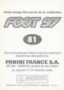 1996-97 Panini Foot 97 #81 Richard Lecomte Back