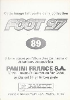 1996-97 Panini Foot 97 #89 Lionel Rouxel Back