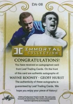 2018 Leaf Soccer Immortal Collection - Dual Autographs #DA-08 Wayne Rooney / Geoff Hurst Back