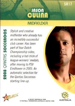 2008-09 Select A-League - Socceroos #SR17 Jason Culina Back