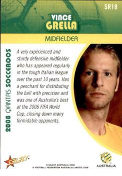 2008-09 Select A-League - Socceroos #SR18 Vince Grella Back
