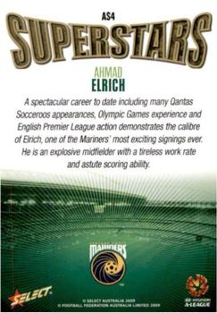 2009-10 Select A-League - Superstars #AS4 Ahmad Elrich Back