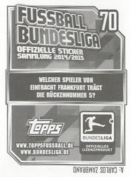2014-15 Topps Fussball Bundesliga Stickers #70 Constant Djakpa Back