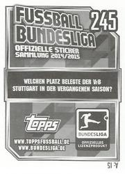 2014-15 Topps Fussball Bundesliga Stickers #245 VfB Stuttgart Team Photo Back