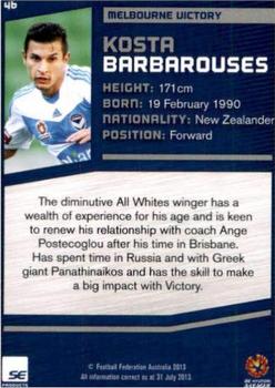 2013-14 SE Products A-League & Socceroos #46 Kosta Barbarouses Back