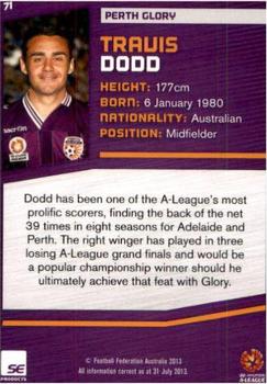 2013-14 SE Products A-League & Socceroos #71 Travis Dodd Back