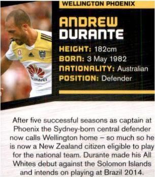 2013-14 SE Products A-League & Socceroos #82 Andrew Durante Back