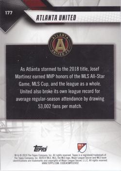 2019 Topps MLS #177 Atlanta United Back