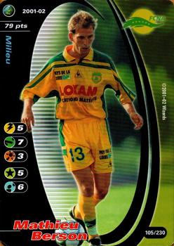 2001-02 Wizards of the Coast Football Champions (France) #105 Mathieu Berson Front