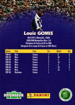 1998-99 Panini Foot Cards 98 #26 Louis Gomis Back