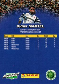 1998-99 Panini Foot Cards 98 #44 Didier Martel Back