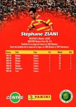 1998-99 Panini Foot Cards 98 #70 Stephane Ziani Back