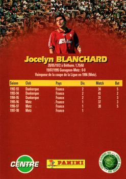1998-99 Panini Foot Cards 98 #94 Jocelyn Blanchard Back