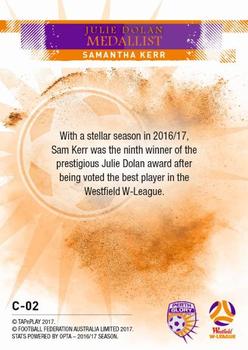 2017-18 Tap 'N' Play Football Australia - Medallists #C-02 Samantha Kerr Back