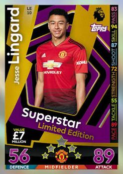 2018-19 Topps Match Attax Premier League - Superstar Limited Edition #LE10 Jesse Lingard Front