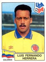 1994 Panini World Cup (International, Black Backs) #55 Luis Herrera Front