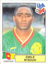 1994 Panini World Cup (International, Black Backs) #137 Emile M'Bouh Front