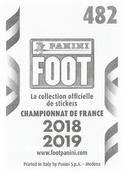 2018-19 Panini FOOT #482 François Moubandje Back