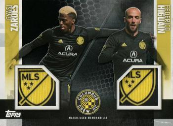 2019 Topps MLS - Dual Relics Black #DR-ZH Gyasi Zardes / Federico Higuain Front