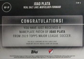 2019 Topps MLS - Nameplate Patches #NP-JP Joao Plata Back