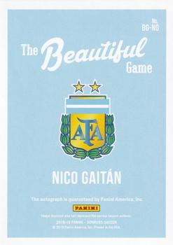 2018-19 Donruss - The Beautiful Game Autographs Gold #BG-NG Nico Gaitan Back