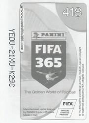 2017 Panini FIFA 365 Stickers #418 Zoran Tosic Back