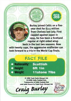 1997-98 Futera Celtic Fans Selection - Embossed Foil #SE8 Craig Burley Back