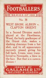 1928 Gallaher Ltd Footballers #38 West Bromwich Albion v Clapton Orient Back