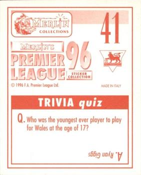 1995-96 Merlin's Premier League 96 #41 Nicky Butt Back