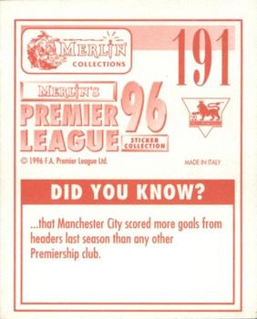 1995-96 Merlin's Premier League 96 #191 Danny Maddix Back