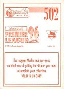 1995-96 Merlin's Premier League 96 #502 Jan-Aage Fjortoft Back