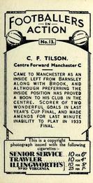 1934 Gallaher Footballers in Action #13 Fred Tilson Back