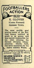 1934 Gallaher Footballers in Action #51 Pat Glover Back