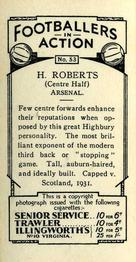 1934 Gallaher Footballers in Action #53 Herbie Roberts Back
