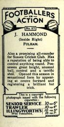 1934 Gallaher Footballers in Action #57 Jim Hammond Back