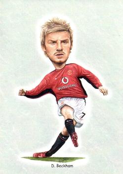 2002 Manchester United Football Caricatures #2 David Beckham Front