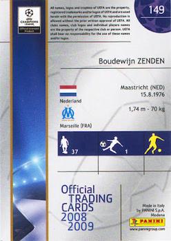 2008-09 Panini UEFA Champions League® Official Trading Cards #149 Boudewijn Zenden Back