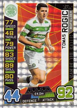 2016-17 Topps Match Attax SPFL #26 Tomas Rogic Front