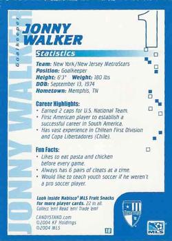 2004 Nabisco Fruit Snacks MLS #18 Jonny Walker Back