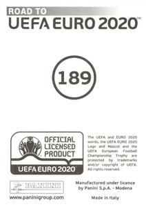 2019 Panini Road to UEFA Euro 2020 Stickers #189 Tonny Vilhena Back